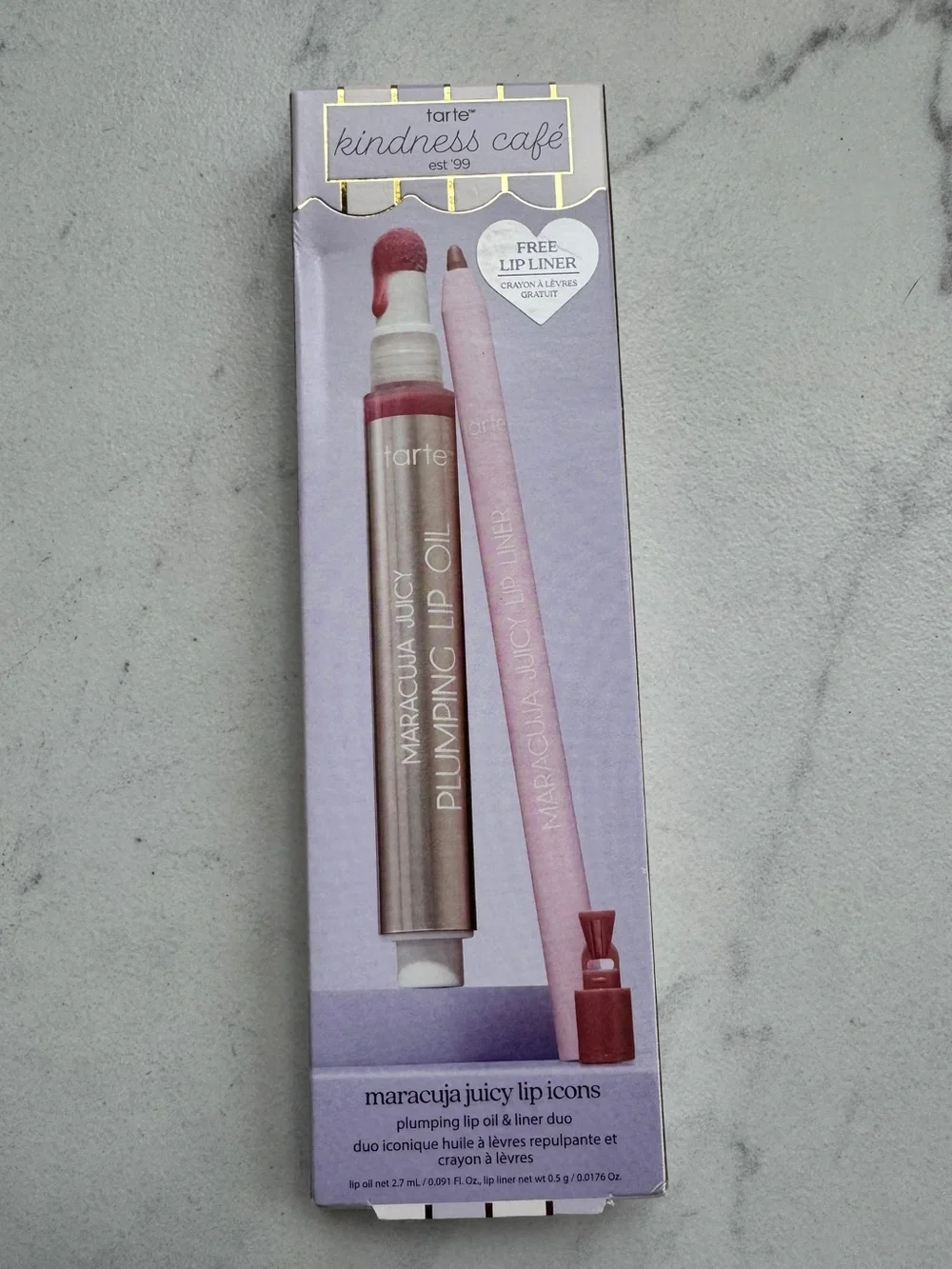 TARTE MARACUJA JUICY LIP ICONS PLUMPING LIP OIL & LINER DUO;—MIXED BERRIES